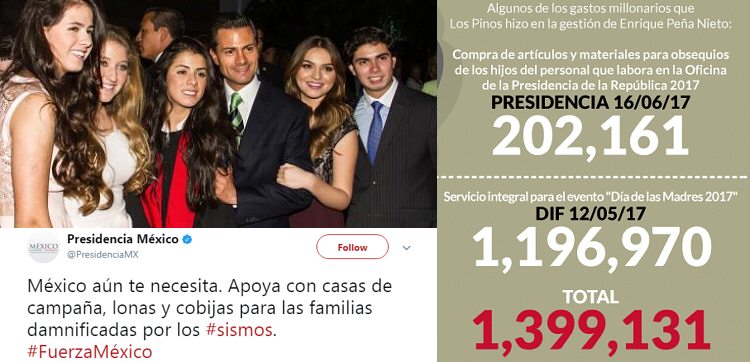 Régimen de Peña exige donativos a la ciudadanía… mientras gasta millones del erario en fiestas, regalos, propaganda…