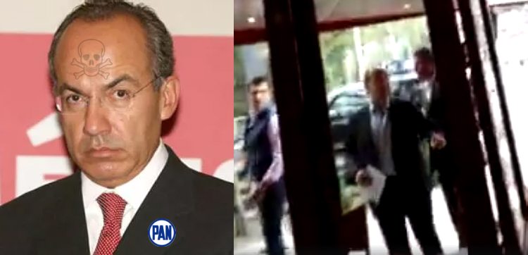 VIDEO: Ciudadanos le gritan sus verdades a Felipe Calderón EN SU CARA, afuera de un café en la CDMX