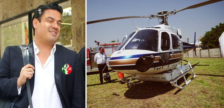 Denuncian que ex "gobernador" priista de Jalisco usaba helicóptero de Protección Civil para pasearse