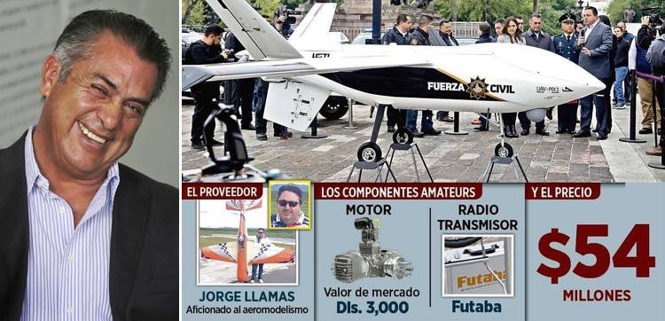 Ahora Bronco despilfarra 54 MDP en "dron de vigilancia" más caro que helicóptero de lujo