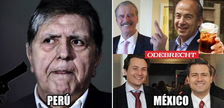 Perú: expresidente se suicida por nexos con Odebrecht; México: Fox, Calderón y Peña, risa y risa