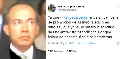 Felipe Calderón evade invitación del periodista Álvaro Delgado para una VERDADERA entrevista