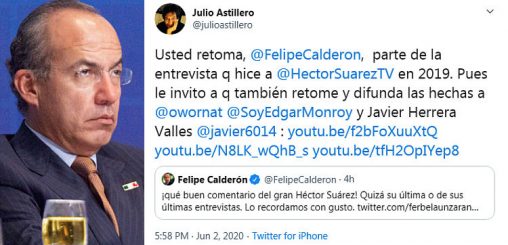 Calderón usa entrevista de Astillero a Héctor Suárez para atacar a AMLO… y Astillero lo tunde