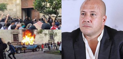 Al grito de “JUSTICIA PARA GIOVANNI”, manifestantes irrumpen en Palacio de Gobierno de Jalisco (VIDEO)